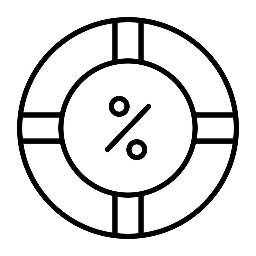 Pie graph vector icon, descriptive data