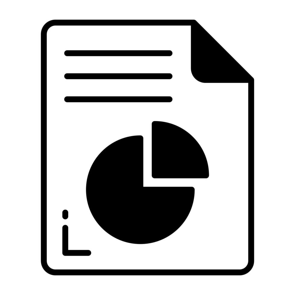 A vector icon of financial report in trendy design style