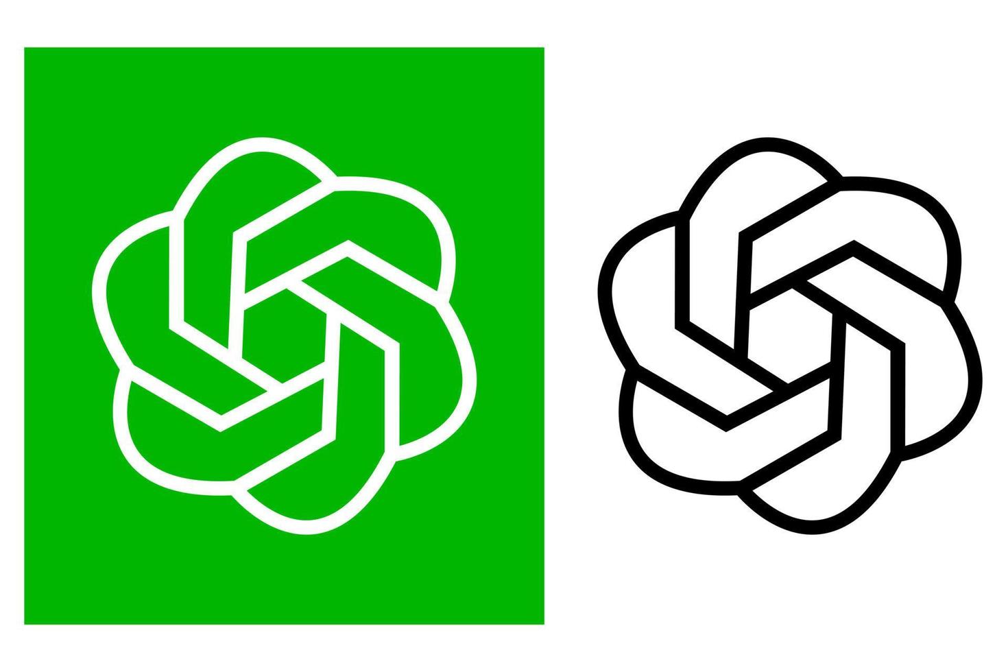 ChatGPT Logo Open Ai icon with chatbot. Artificial Intelligence OpenAI Chatbot icon. ChatGPT OpenAI icon, Artificial Intelligence Smart AI Virtual smart assistant Bot. vector