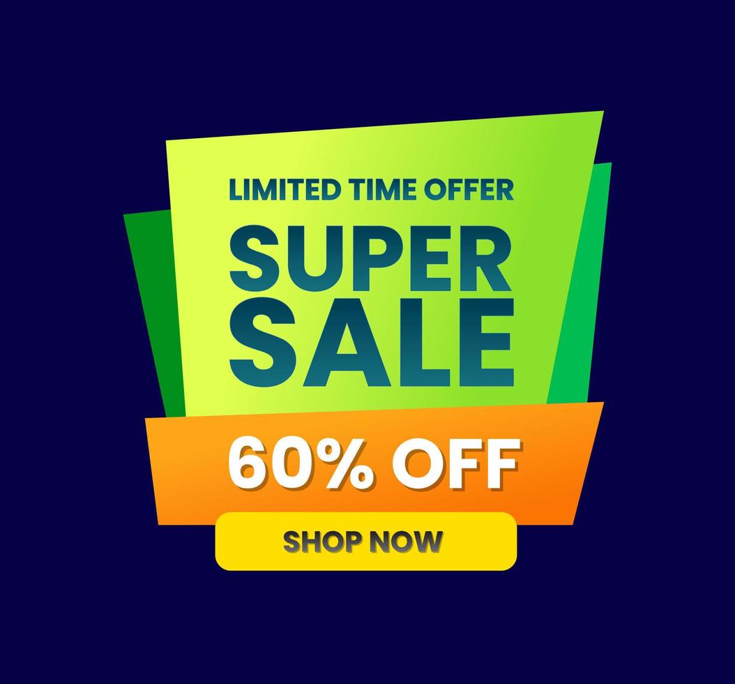 Free Vector super deal banner design with editable text effect