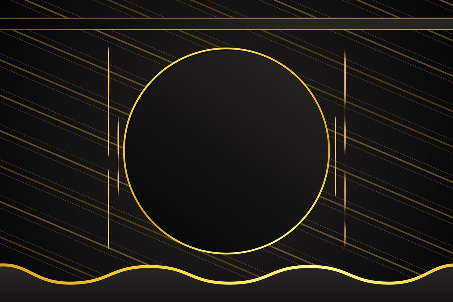 modern luxury abstract background with golden line elements gradient black background modern for design vector