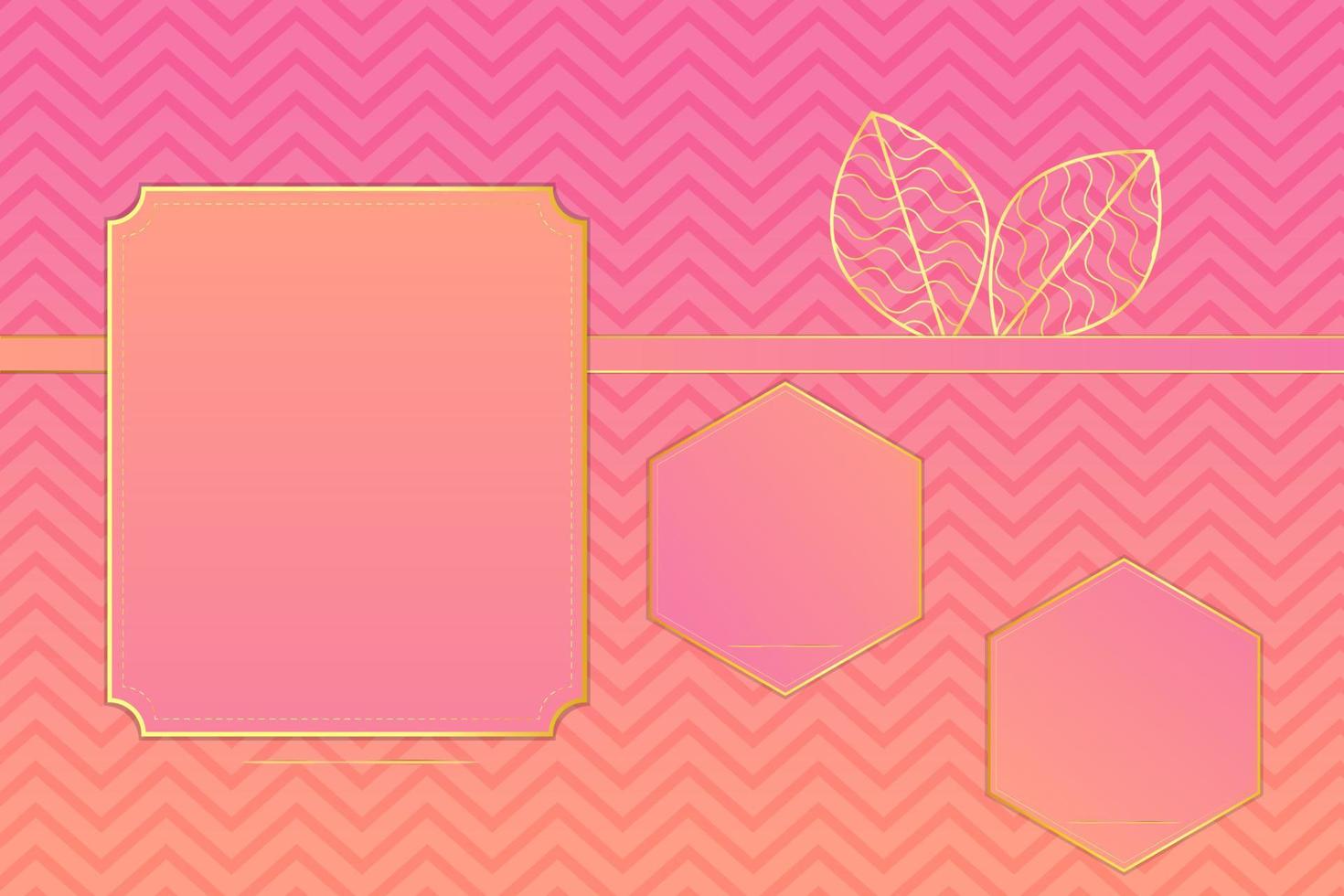 modern luxury abstract background with golden line elements pink gold gradient background modern for design vector