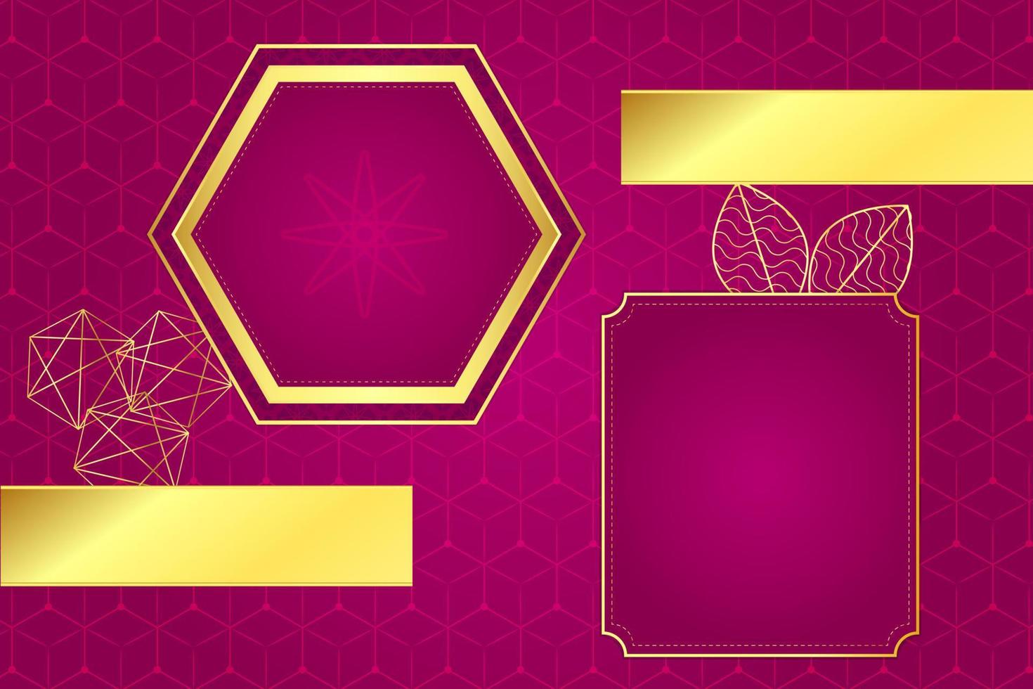 modern luxury abstract background with golden line elements pink gradient background modern for design vector