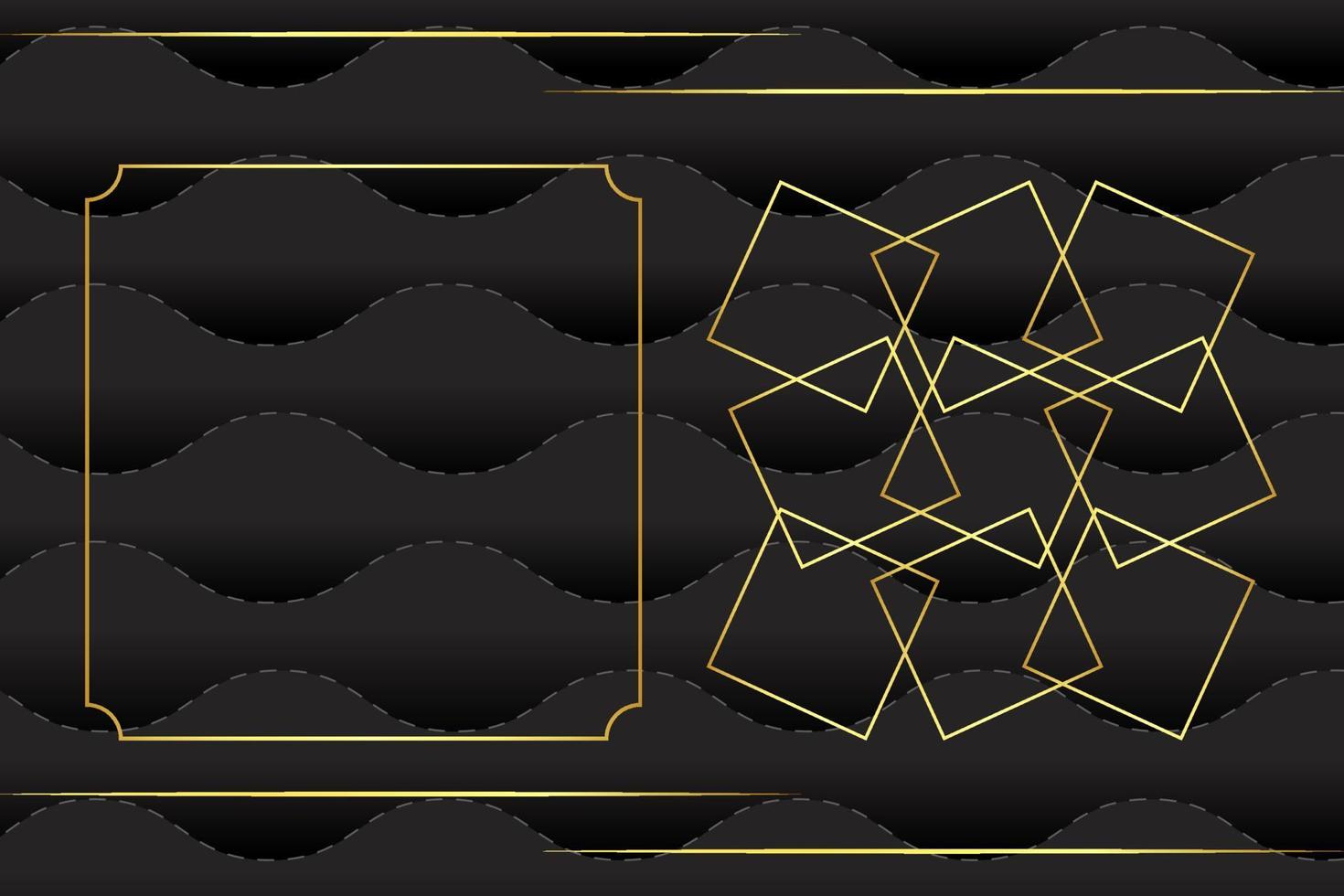 modern luxury abstract background with golden line elements gradient black background modern for design vector