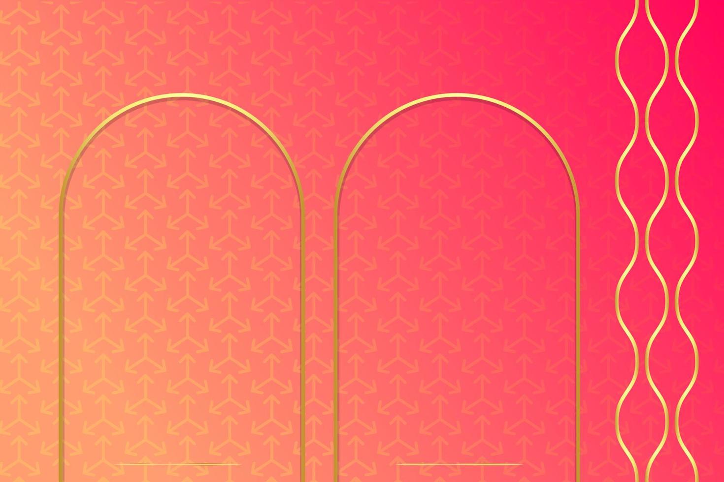 fondo abstracto de lujo moderno con elementos de línea dorada fondo degradado de oro rosa moderno para diseño vector