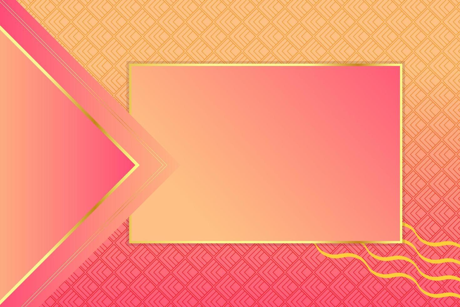 fondo abstracto de lujo moderno con elementos de línea dorada fondo degradado de oro rosa moderno para diseño vector