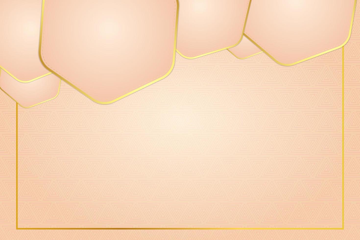 fondo abstracto de lujo moderno con elementos de línea dorada fondo degradado de oro rosa moderno para diseño vector