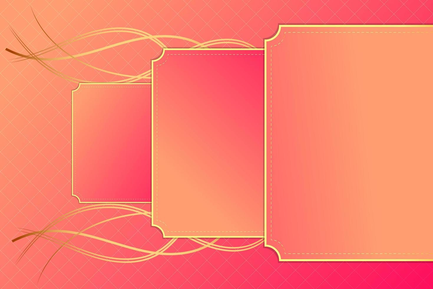 modern luxury abstract background with golden line elements pink gold gradient background modern for design vector