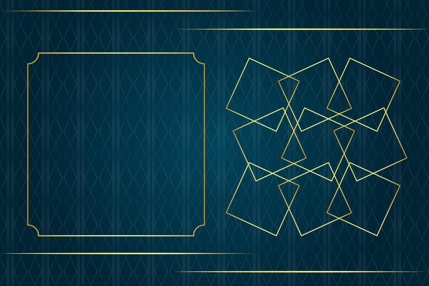 modern luxury abstract background with golden line elements gradient blue background modern for design vector