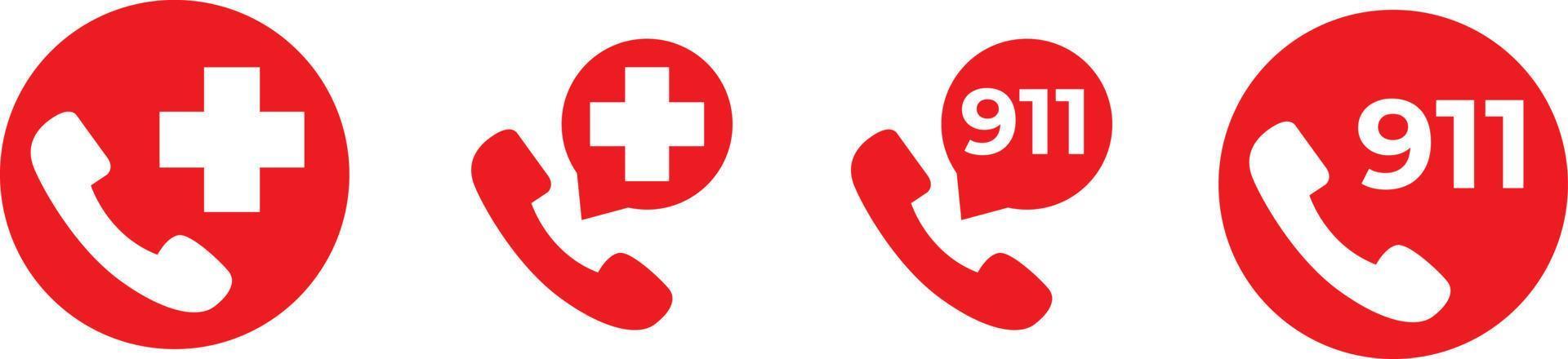 Emergency call flat icon, vector