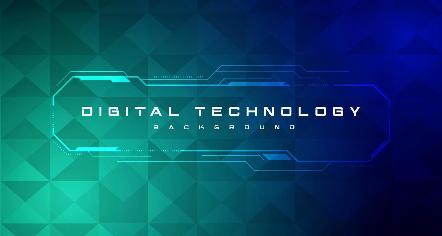 banner de tecnología digital concepto de fondo verde azul, efecto de luz de tecnología cibernética, tecnología abstracta, datos futuros de innovación, red de Internet, big data ai, conexión de puntos de líneas, vector de ilustración