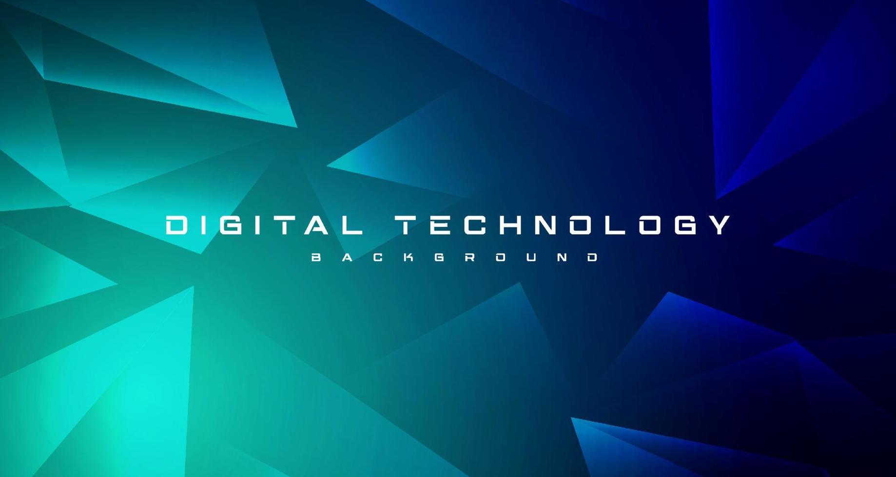 banner de tecnología digital concepto de fondo verde azul, efecto de luz de tecnología cibernética, tecnología abstracta, datos futuros de innovación, red de Internet, big data ai, conexión de puntos de líneas, vector de ilustración