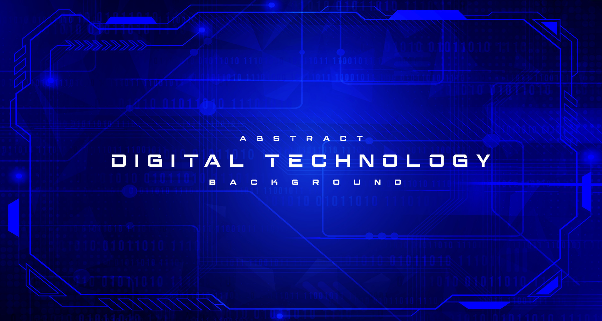 Digital technology banner blue green background concept, cyber ...