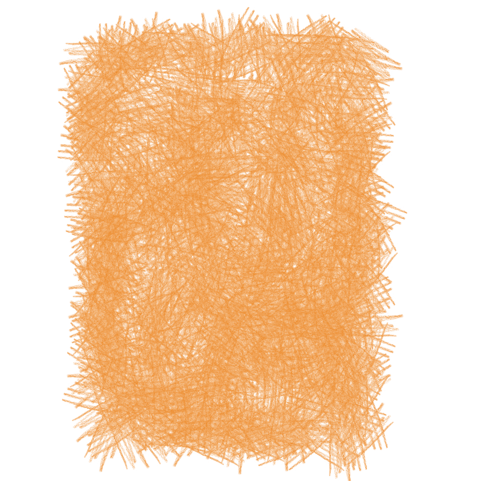 Orange Coloured Pencil Scribble Paint 18764677 PNG