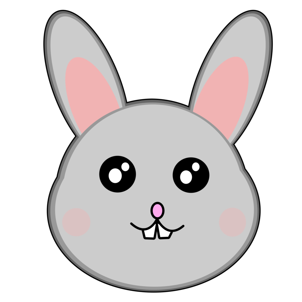 conejito de pascua gris png