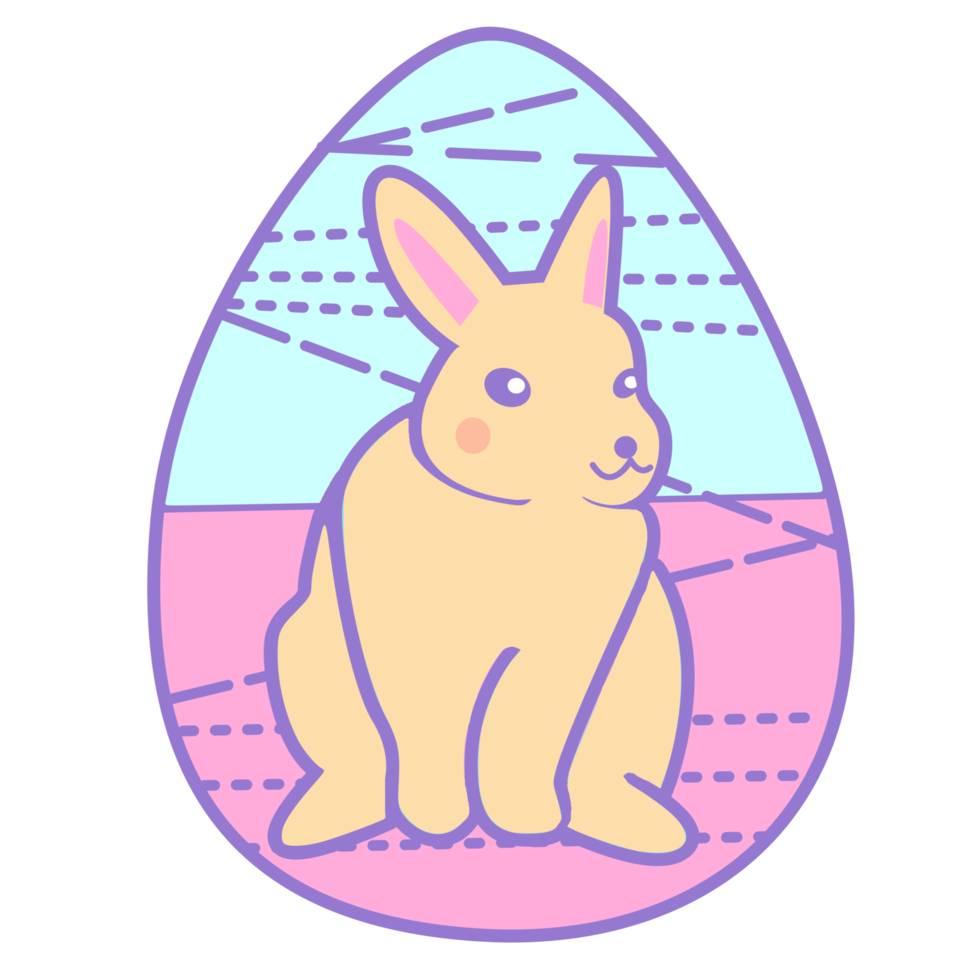 huevo de pascua de conejo png