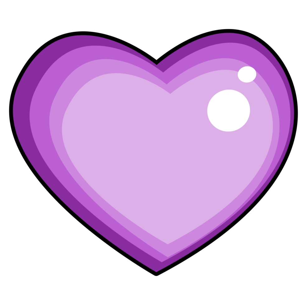 shiny purple heart png