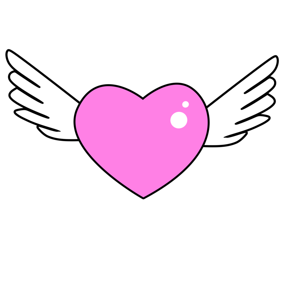 coeur avec des ailes png