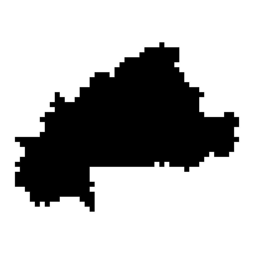 mapa de píxeles de burkina faso. ilustración vectorial vector