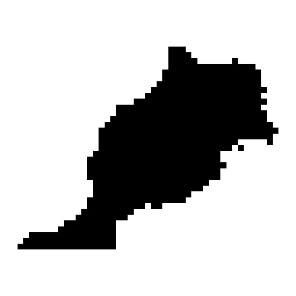 Pixel map of Morocco. Vector illustration.