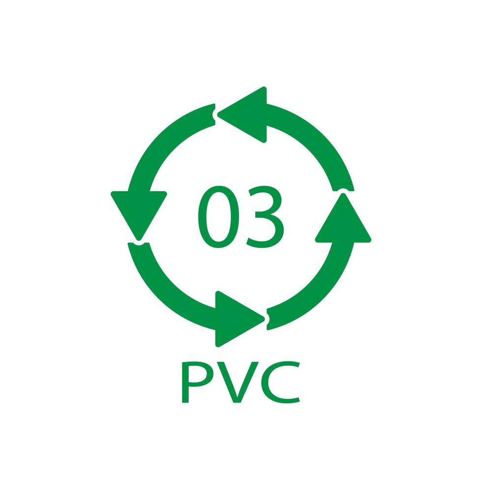 High-density Polyethylene 03 PVC Icon Symbol vector