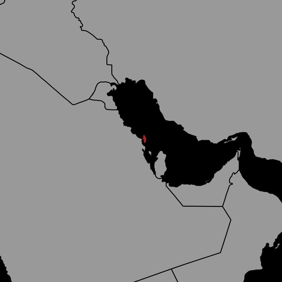 Pin map with Bahrain flag on world map. Vector illustration.