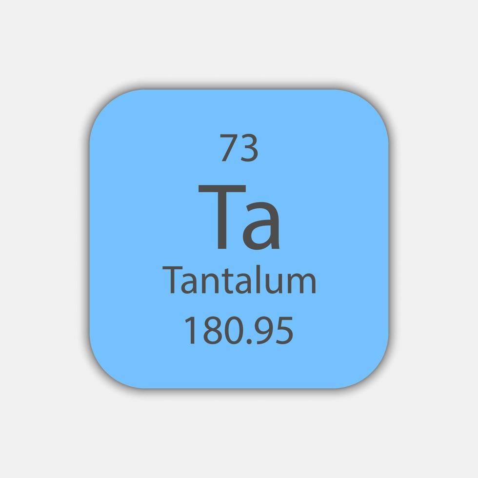 Tantalum symbol. Chemical element of the periodic table. Vector illustration. 18764807 Vector