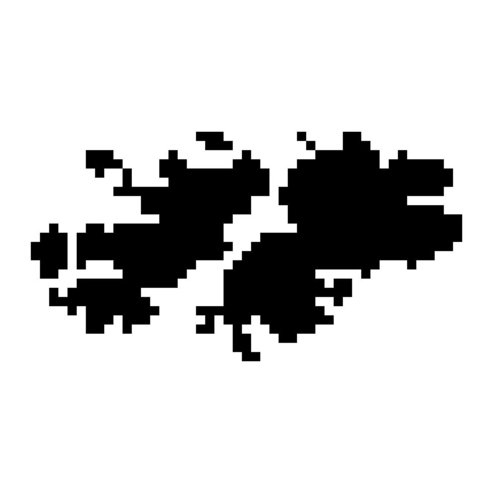mapa de píxeles de las islas malvinas. ilustración vectorial vector