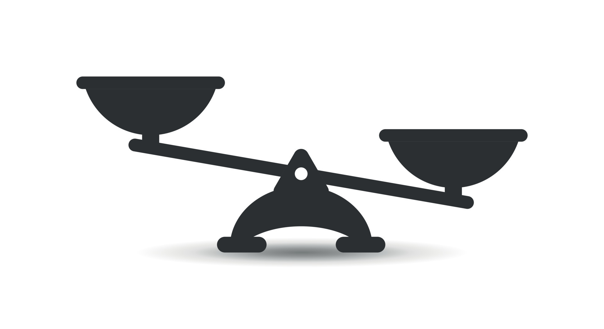 Scale icon in flat style. Weight balance vector illustration on
