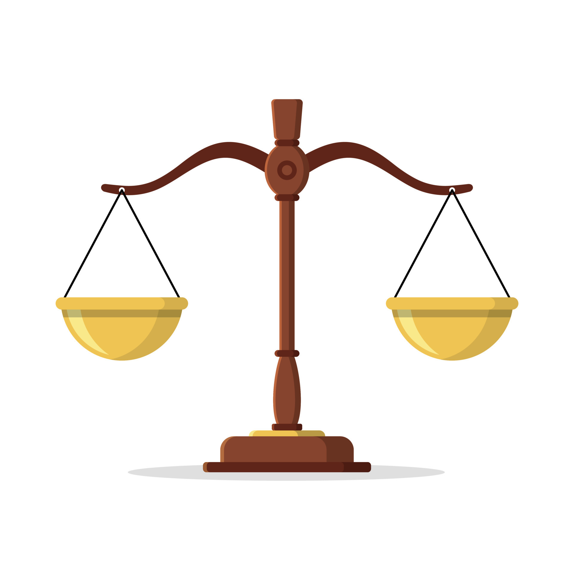 Scale icon in flat style. Weight balance vector illustration on