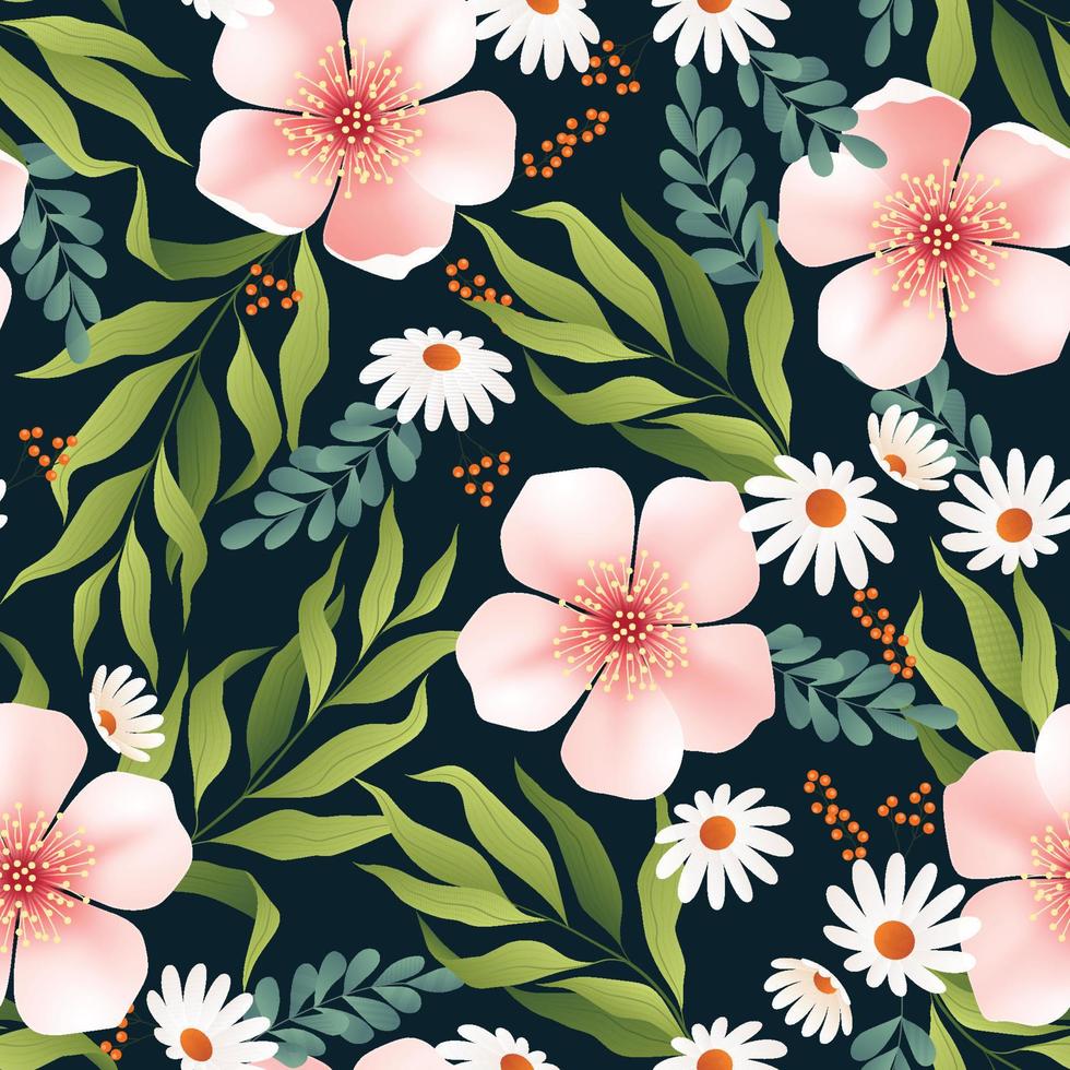 Colorful Floral Seamless Pattern vector