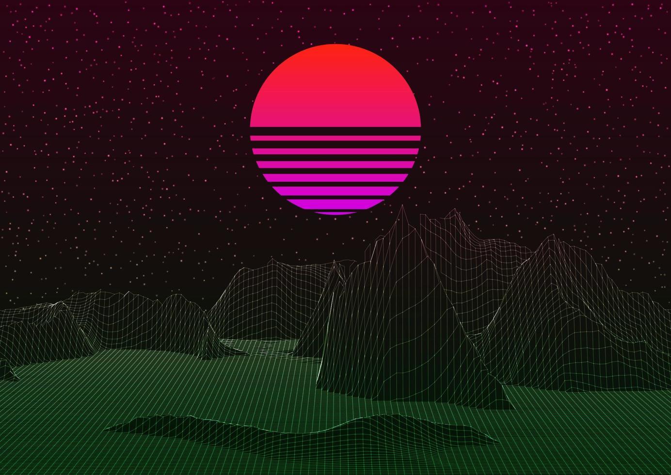 fondo futurista abstracto con paisaje de estructura metálica vector