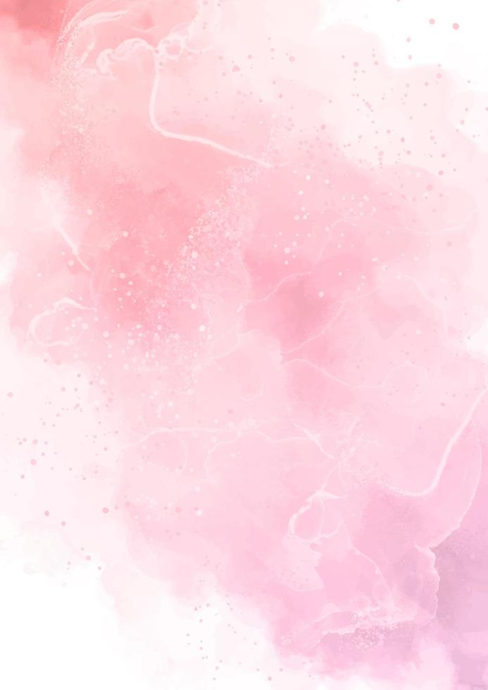 Pastel pink hand painted watercolour background vector
