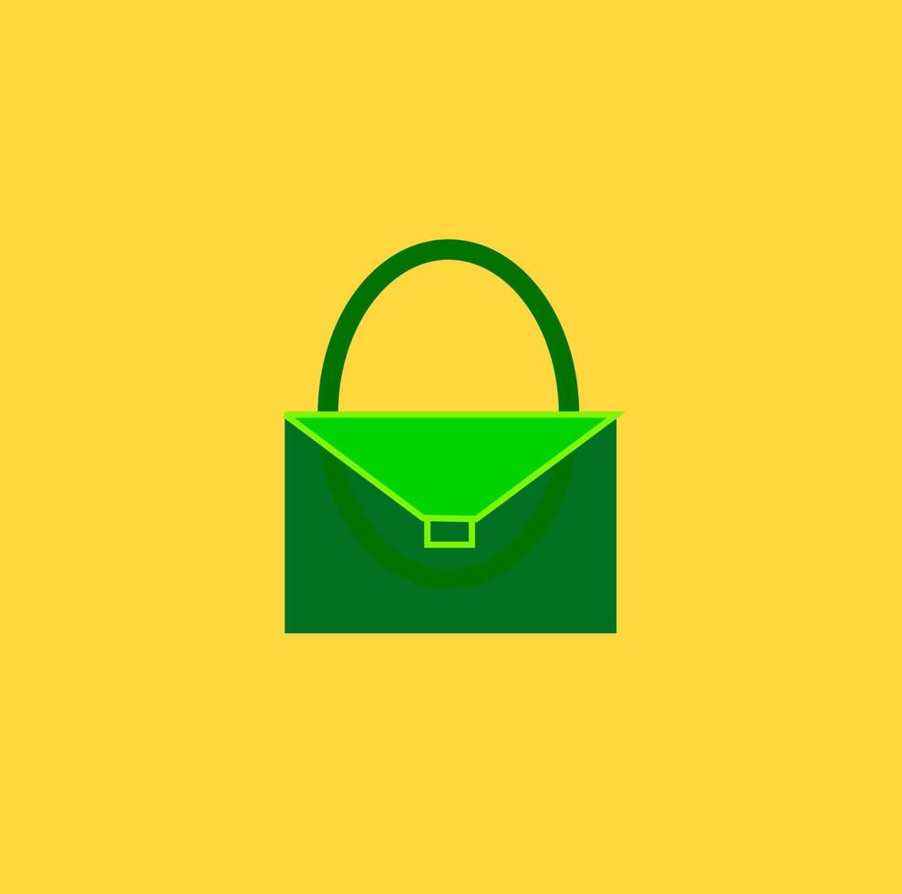 icono de bolsa verde vector