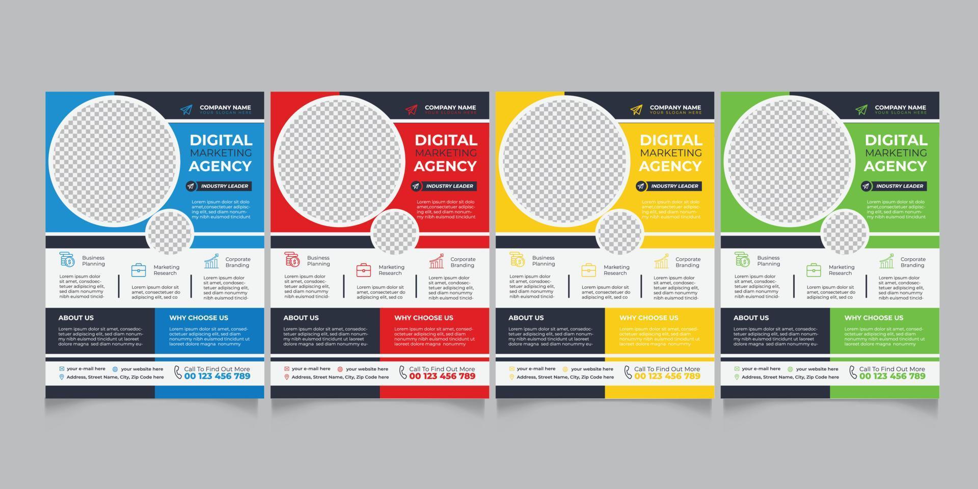 Corporate Business Flyer Design Template vector