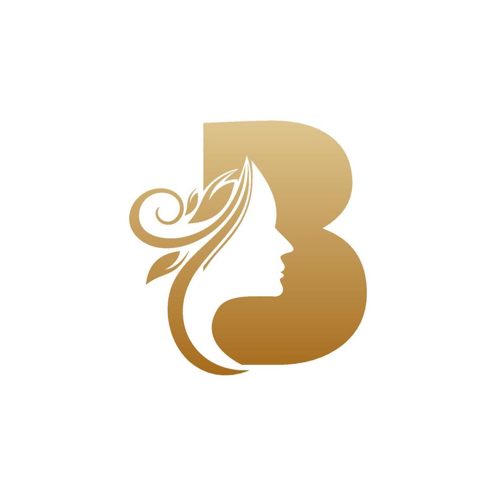 Initial B face beauty logo design templates vector