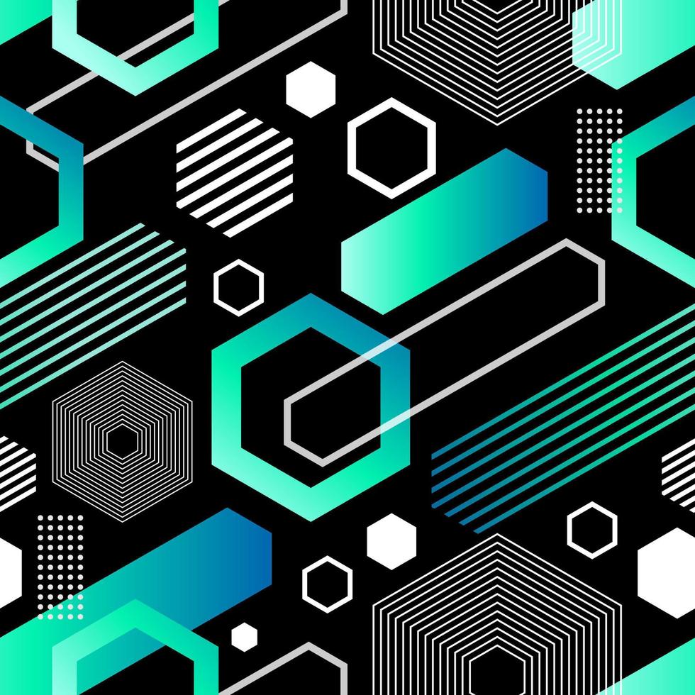 Geometric Hexagon Seamless Pattern 18767474 Vector Art at Vecteezy