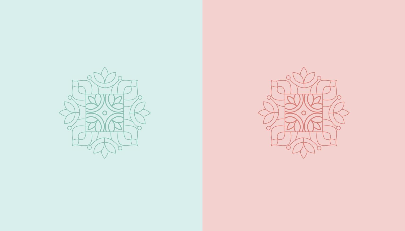 Vector icon. Elegant bohemian emblem logo design vector in luxury style outline linear. Premium boutique, jewelry, wedding salon emblem logo design.