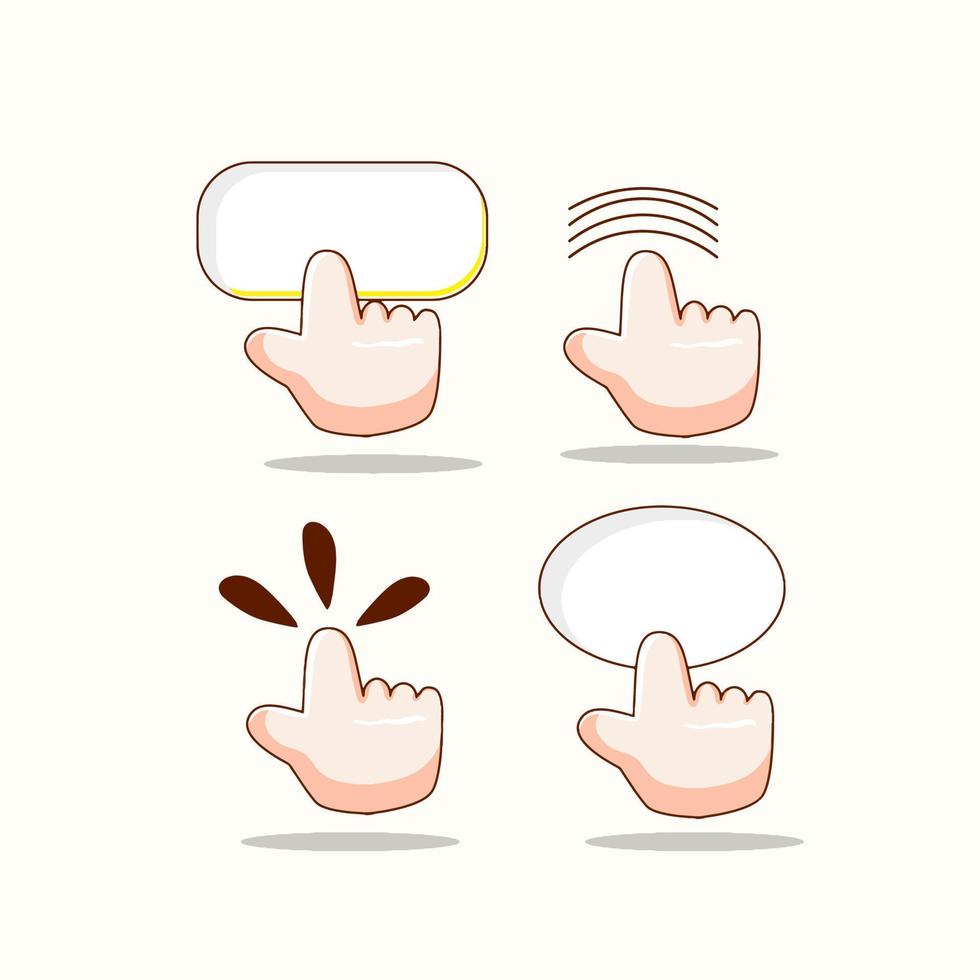 premiym vector l set icon hand vector illustration. sticker set bundle.