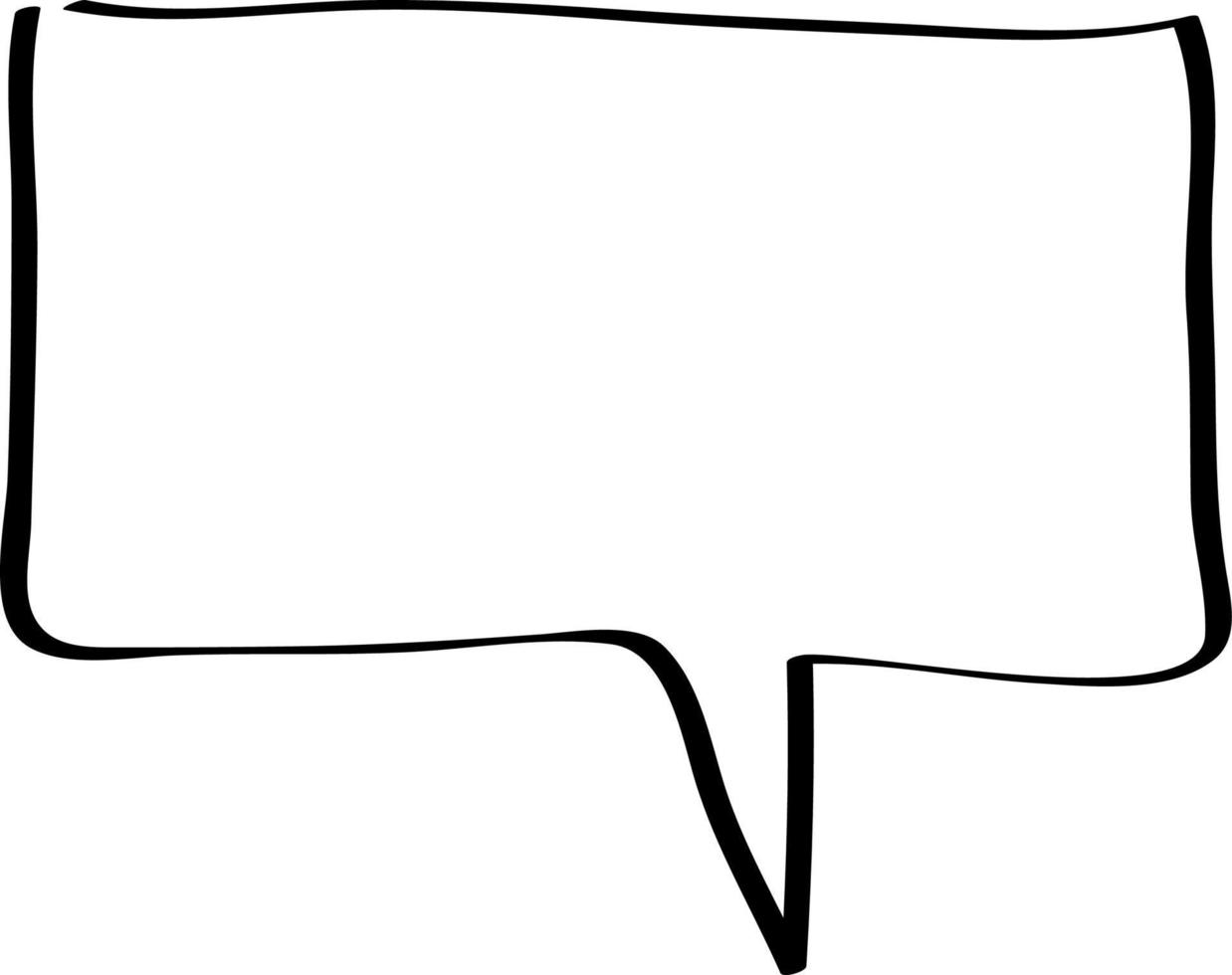 Hand drawn speech bubble illustration. vector