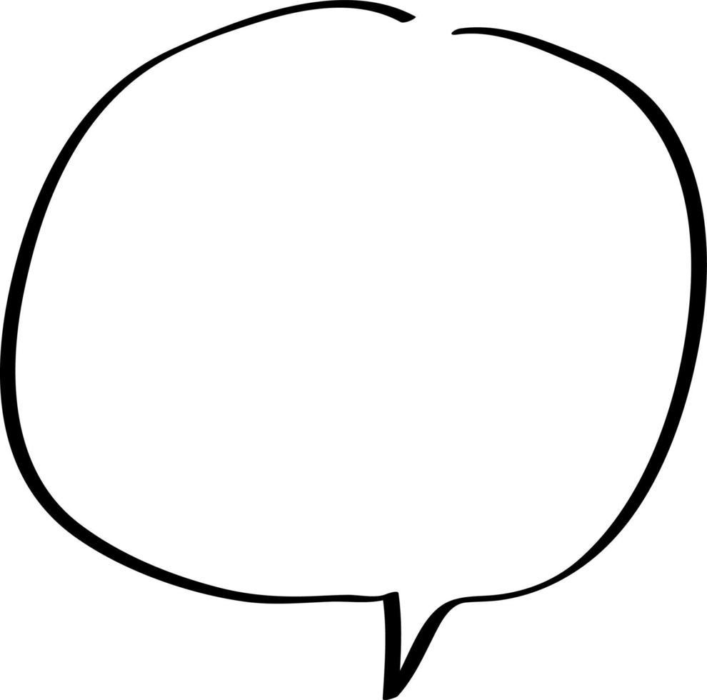 Hand drawn speech bubble illustration. vector