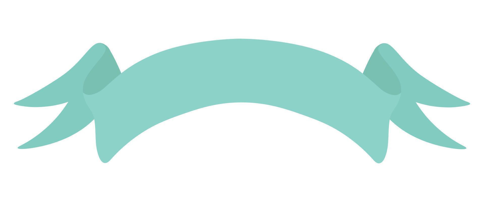 Blue flat vector ribbon banner isolated on white background. Easy to change color.