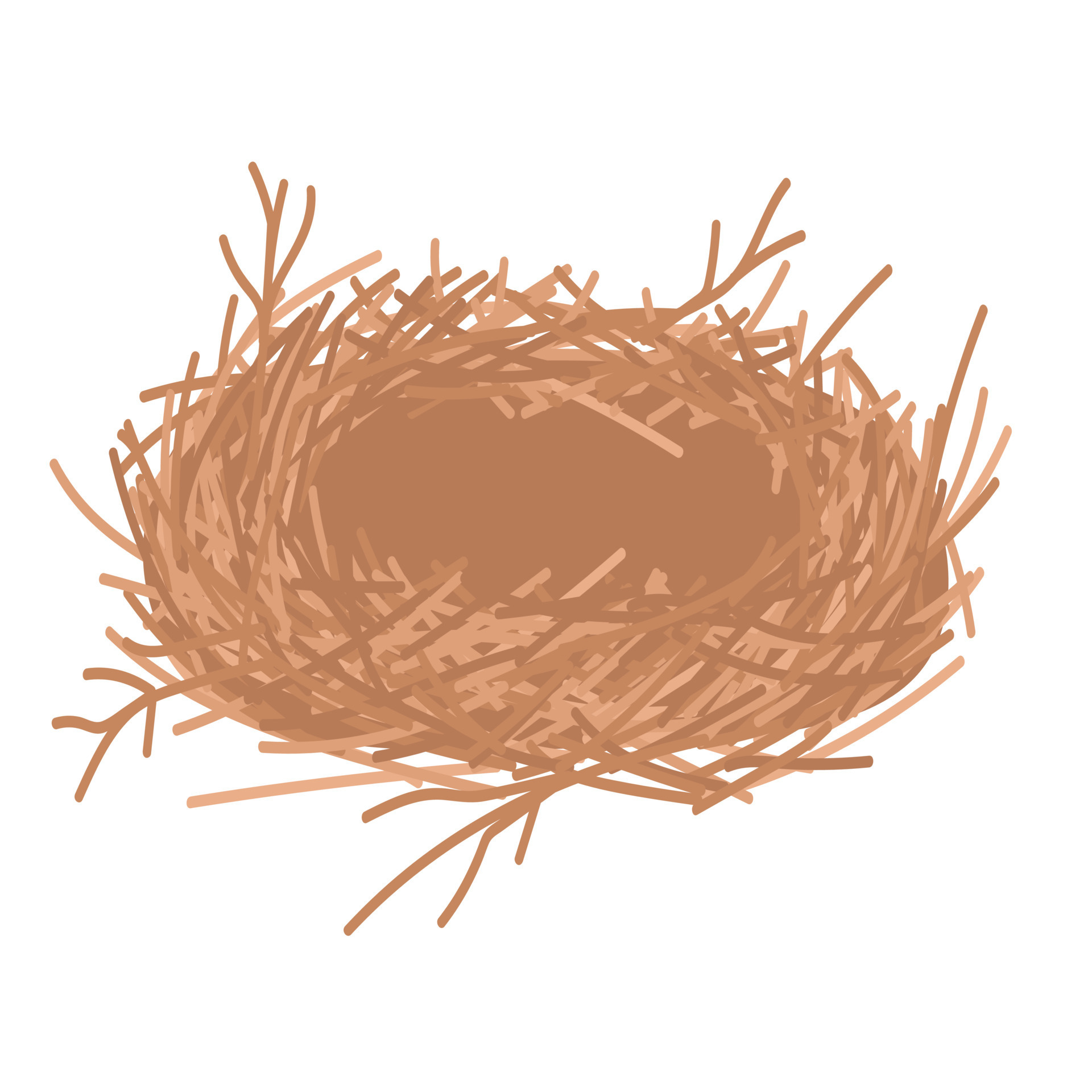 doodle flat clipart bird nest 18767720 Vector Art at Vecteezy