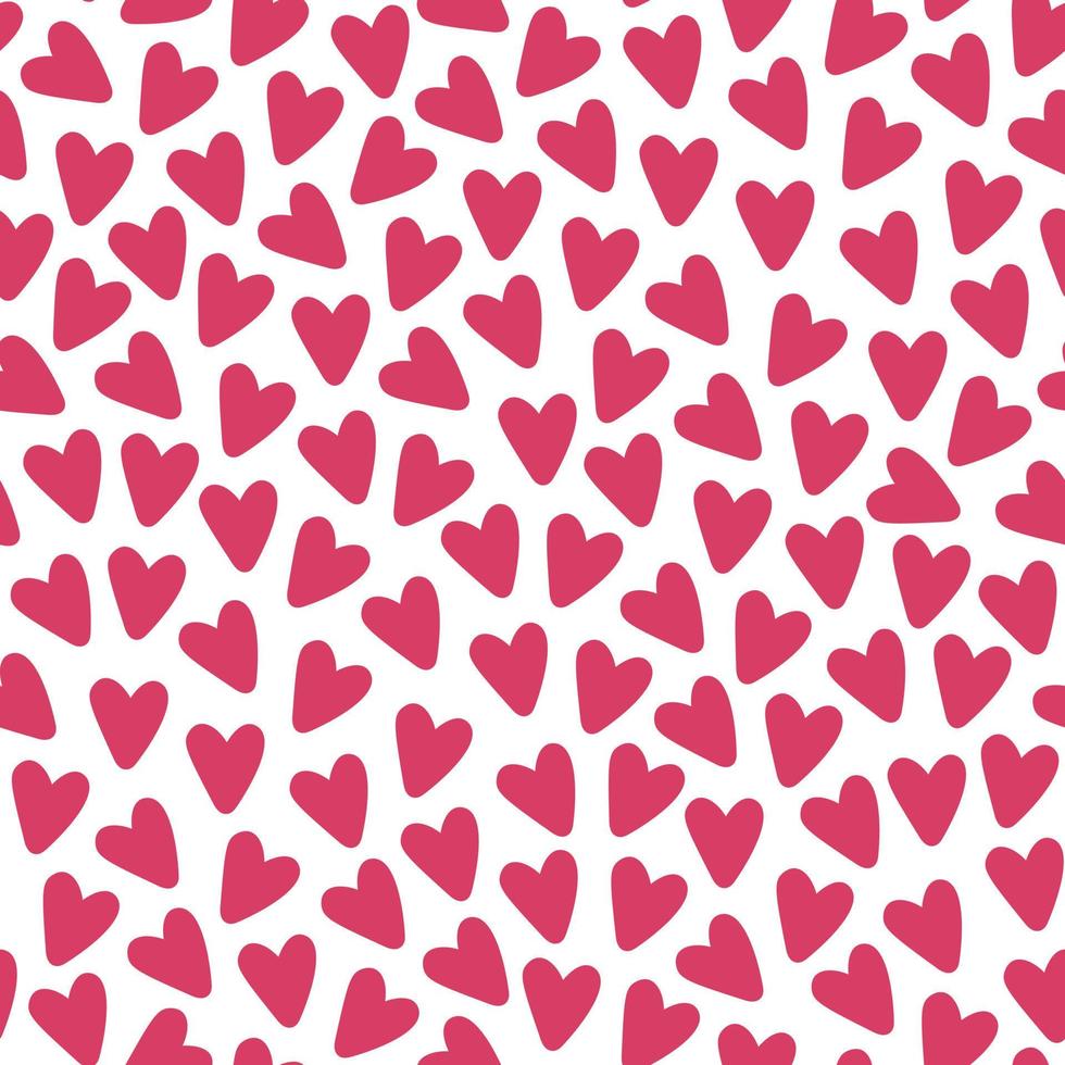 Seamless pattern for valentine's day with cute hearts vector