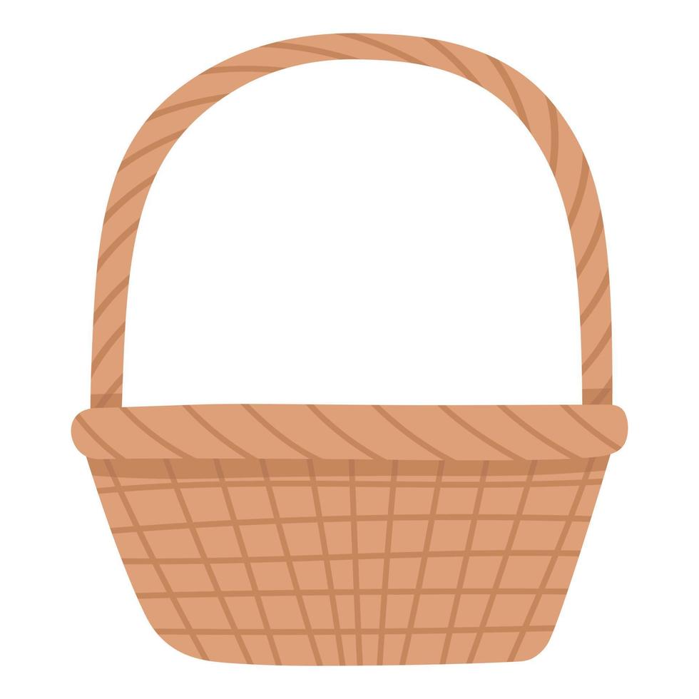 doodle flat clipart wicker basket vector