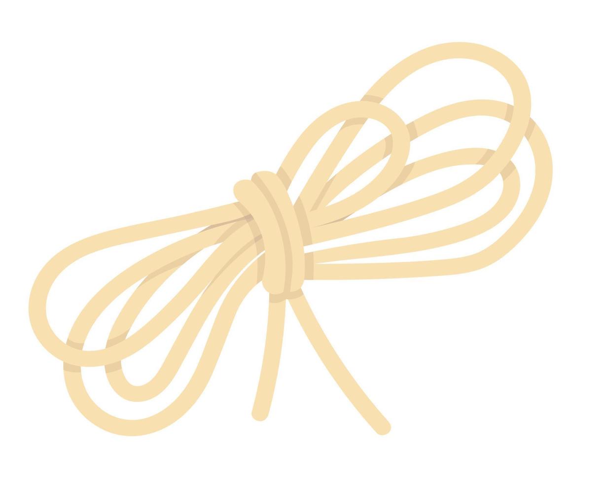 Doodle flat clipart. Coiled hiking rope. All objects are repainted. vector