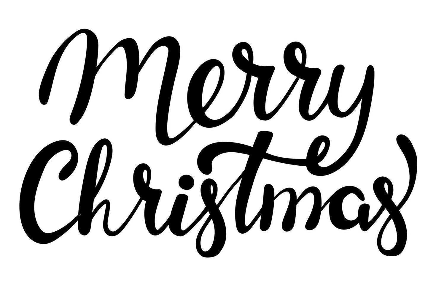 Christmas lettering for greeting cards vector