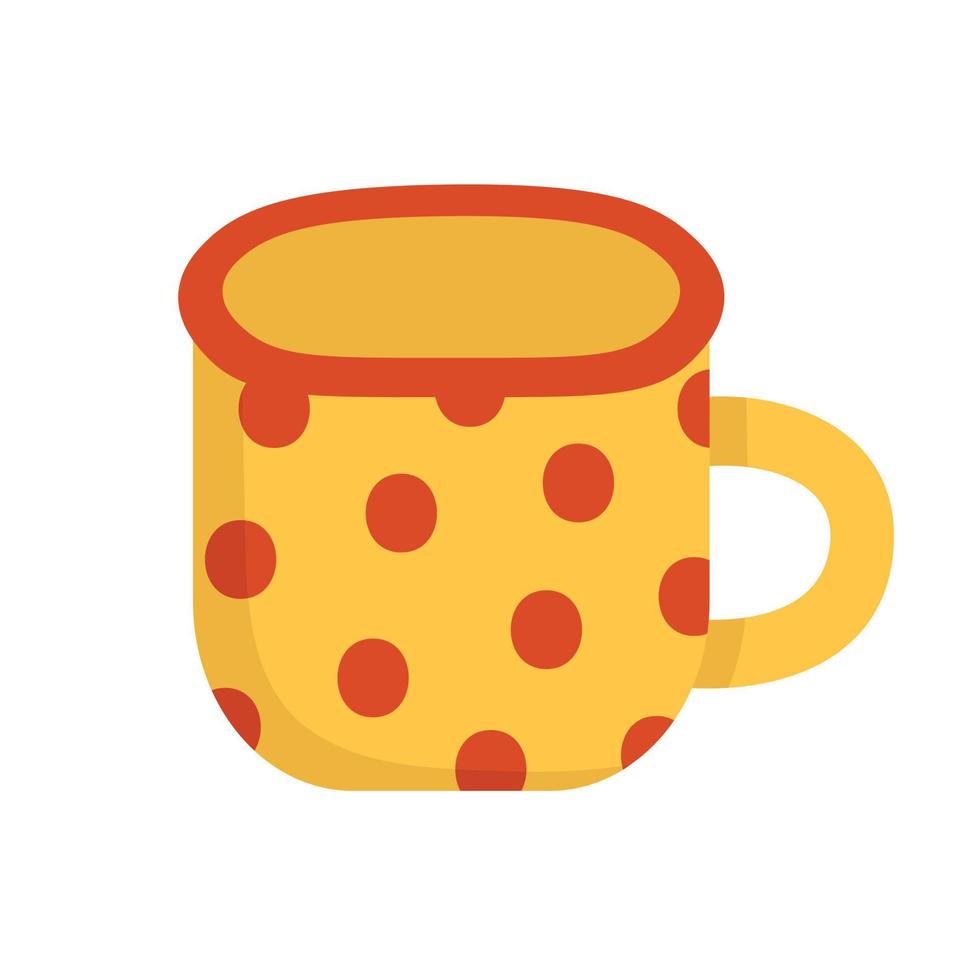 garabatear imágenes prediseñadas planas. taza para bebidas calientes. Todos los objetos están repintados. vector