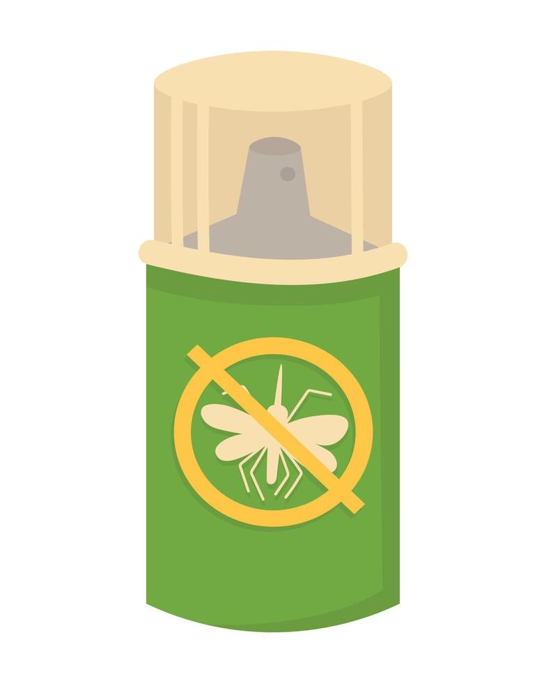 Doodle flat clipart. Mosquito spray. All objects are repainted. vector