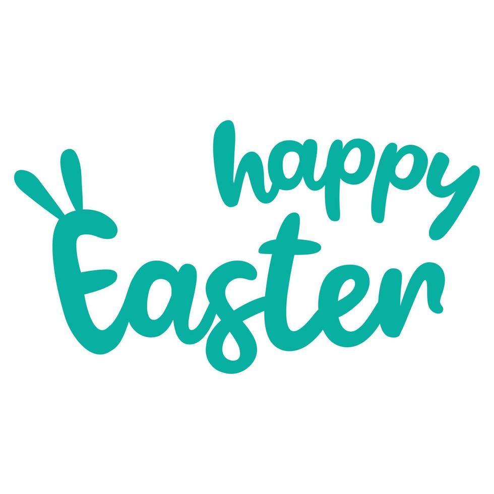 doodle flat clipart easter lettering. Easy to change color. vector